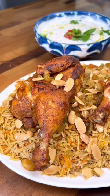 Rotisserie half Chicken with Bukhari Rice.....نصف دجاج ماكينة مع أرز بخاري