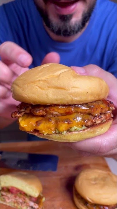 Shawarma Burger with cheese.....برجر شاورما مع جبن